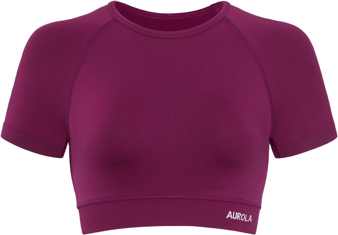 AUROLA Influence Crop Top Workout Shirts for Women, Ultra-Soft Seamless Gym T Shirts Short Sleeve Running Workout Tops