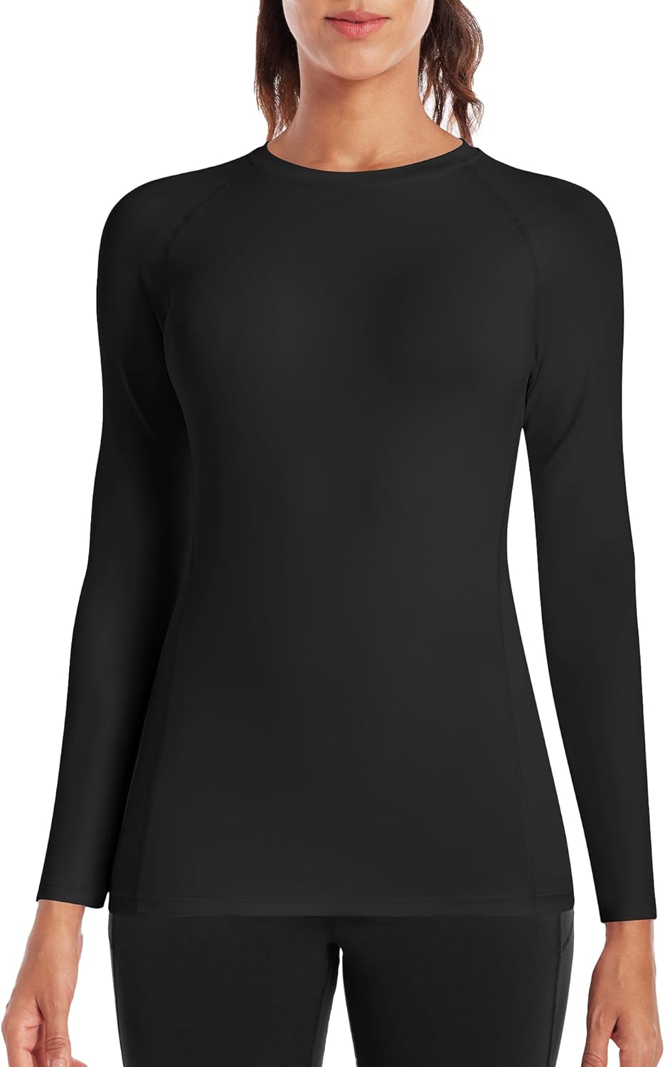 Runhit Women’s Long Sleeve Compression Shirt Workout Tops Athletic Base Layer Gym Yoga Running Sports Gear Quick Dry UPF 50+