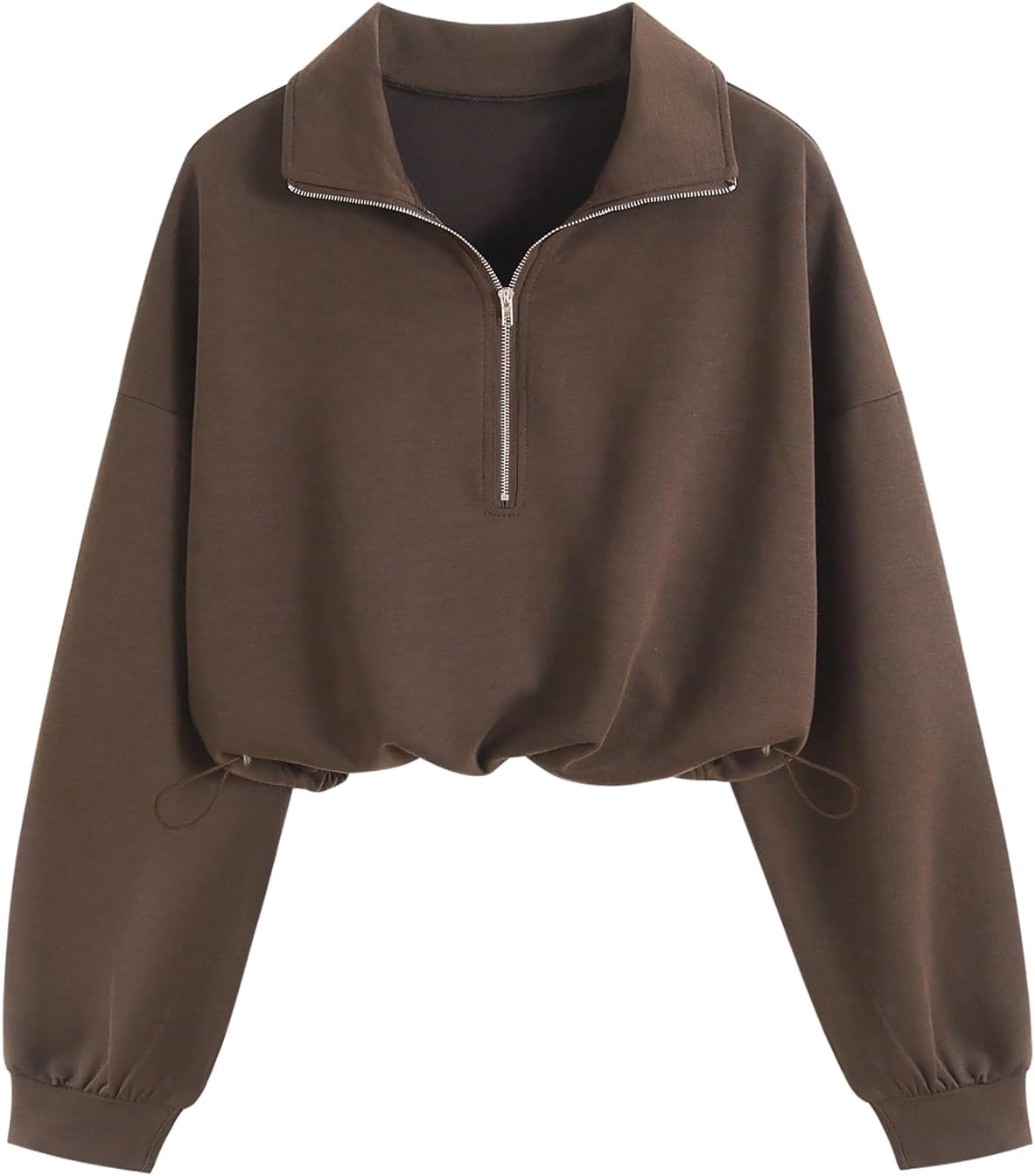 Verdusa Women’s Mock Neck Sweatshirt Lightweight Half Zip Pullover Cropped Sweatshirts Workout Tops