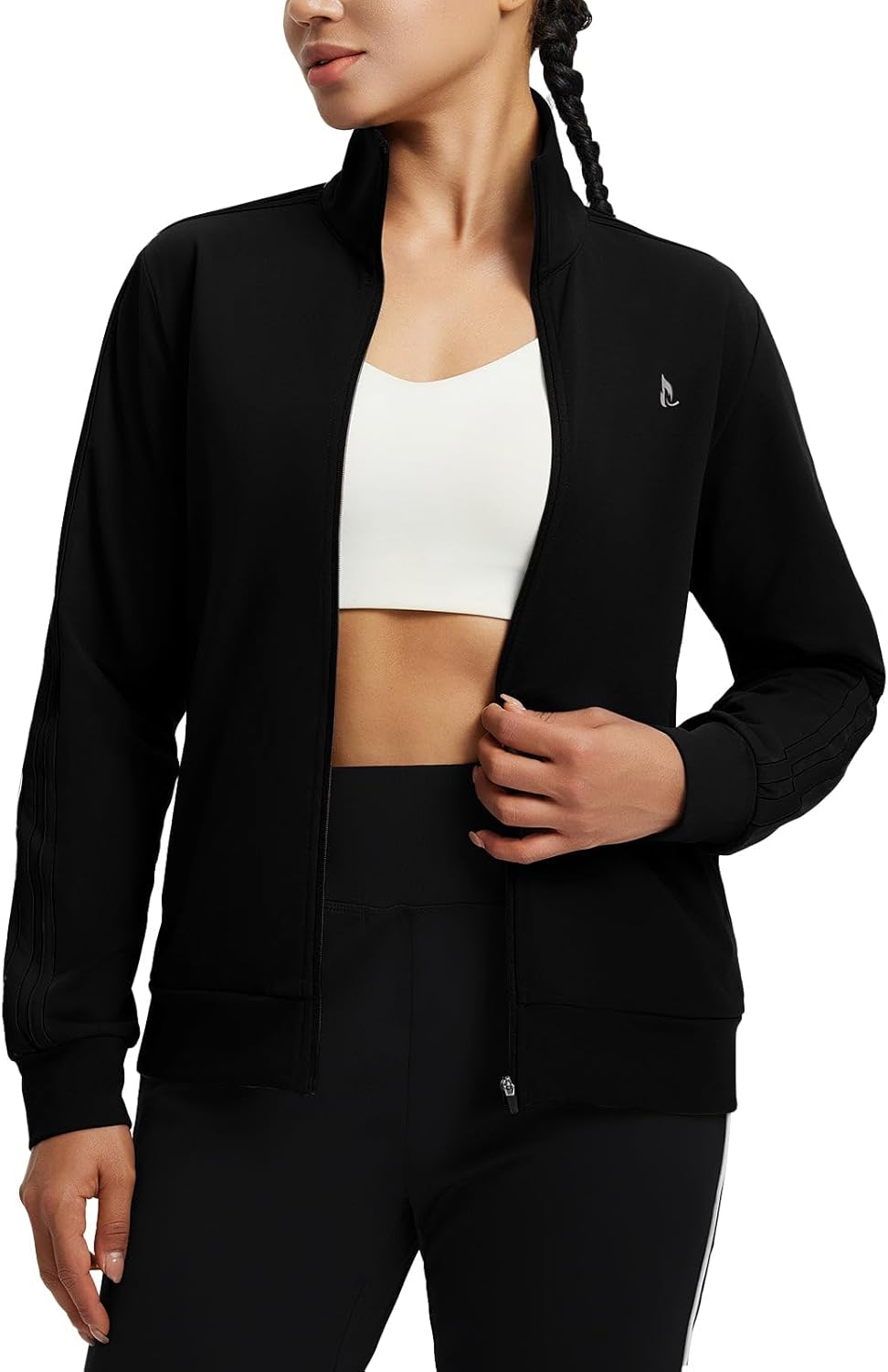 baleaf Women’s Fleece Running Jackets Full Zip Warm Sweatshirts Jackets Winter Cold Weather Workout Athletic Sports Leisure