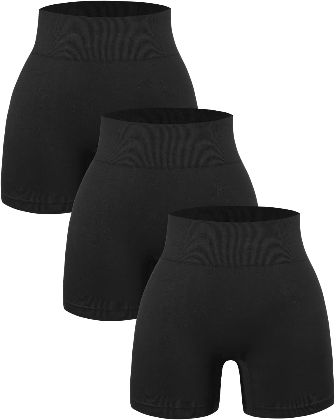 SPICE UNION Workout Shorts Womens for Running Yoga Biker Gym High Waist Spandex Ribbed Seamless Athletic Leggings
