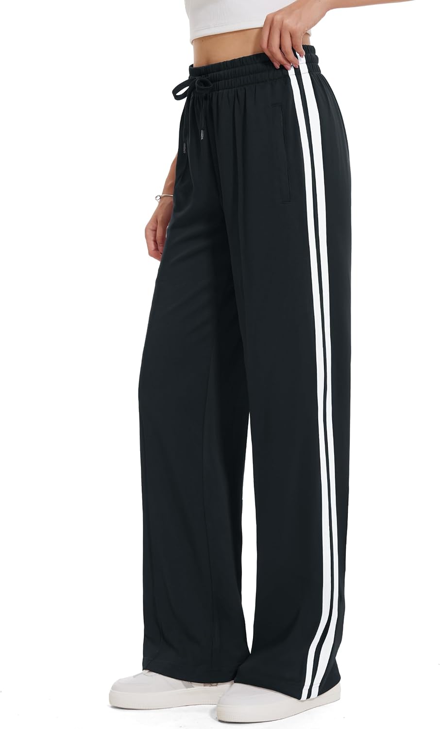 Tapata Women’s 28/30/32/34/36 Inseam Track Pants Loose Straight Leg Jogging Sweatpants Warm-Up Sports Athletic Running