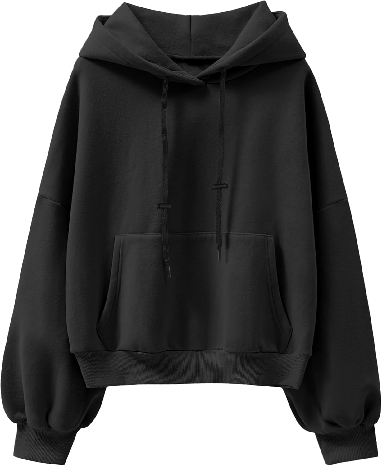 ANRABESS Womens Oversized Hoodies Lantern sleeve Fleece Sweatshirts 2025 Fall Winter Loose Pullover Preppy Clothes