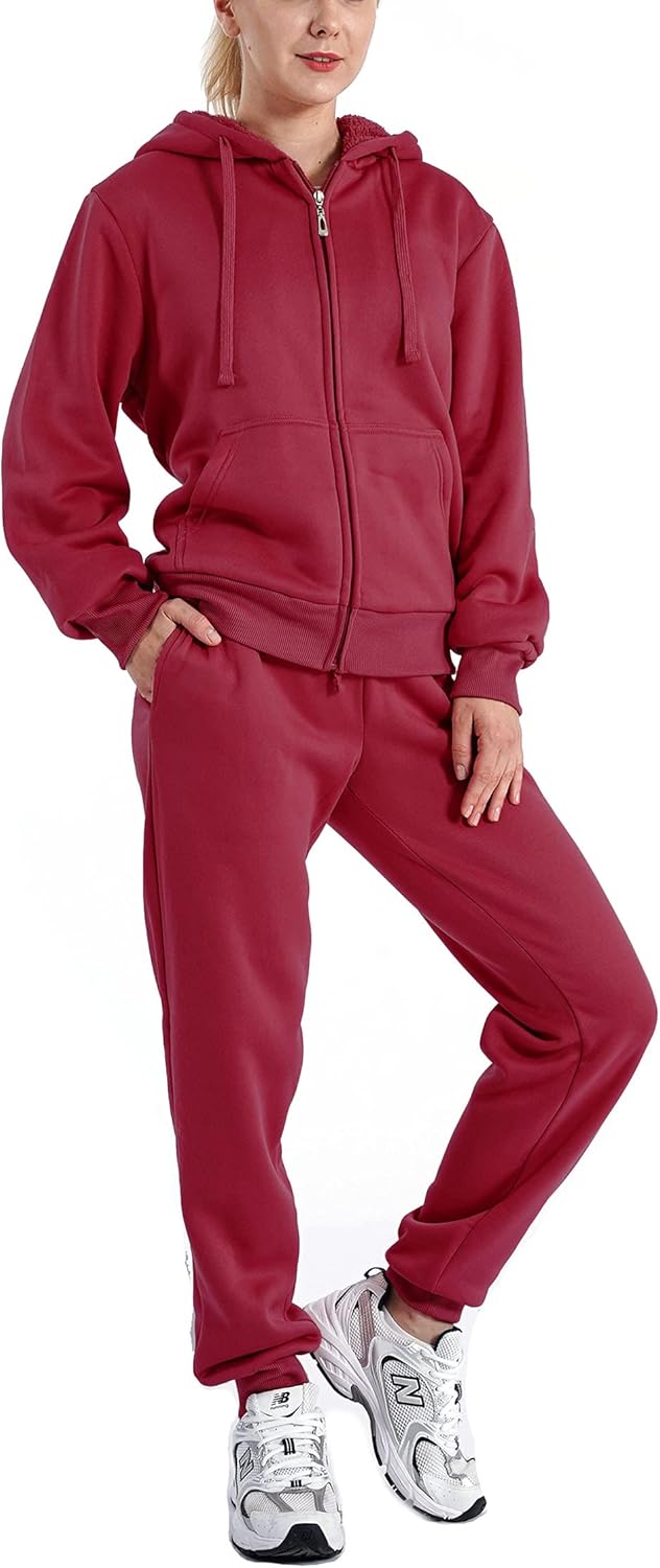 LeeHanTon Velour Tracksuit Womens Sweatsuit Set – Athletic Zip Up Hoodies and Sweatpants Outfits with Stripes