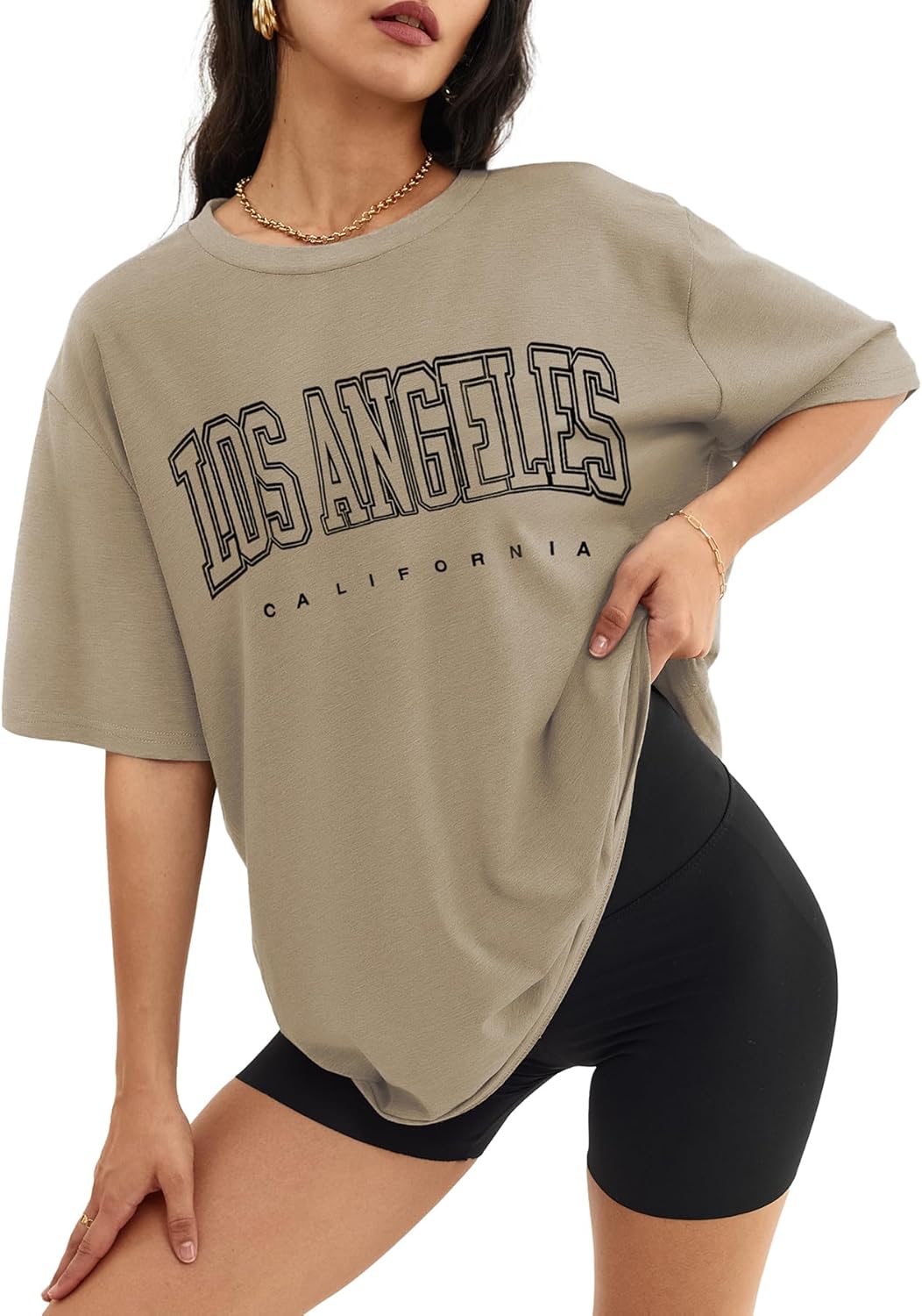 ATHMILE Womens Oversized T Shirts Casual Tee Workout Tops Gym Clothes Summer Loose Fit Short Sleeve Graphics Basic Y2K 2026