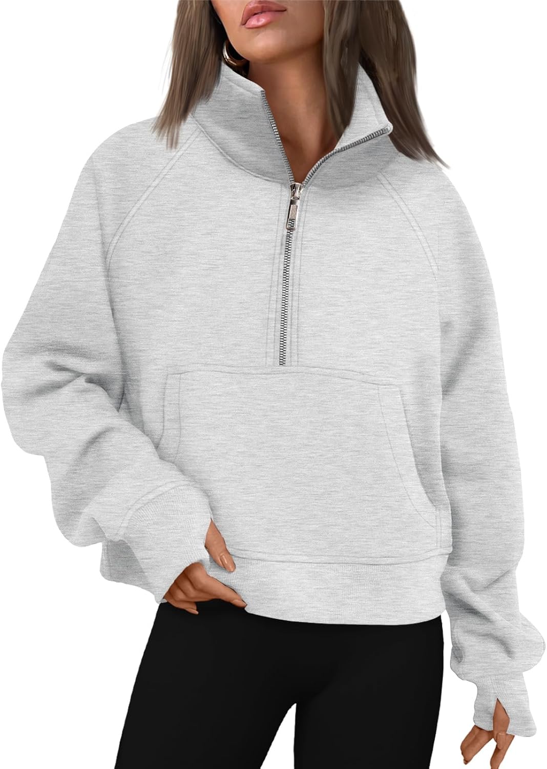 AUTOMET Womens Sweatshirts Half Zip Cropped Pullover Fleece Quarter Zipper Hoodies 2026 Fall Fashion Outfits Clothes