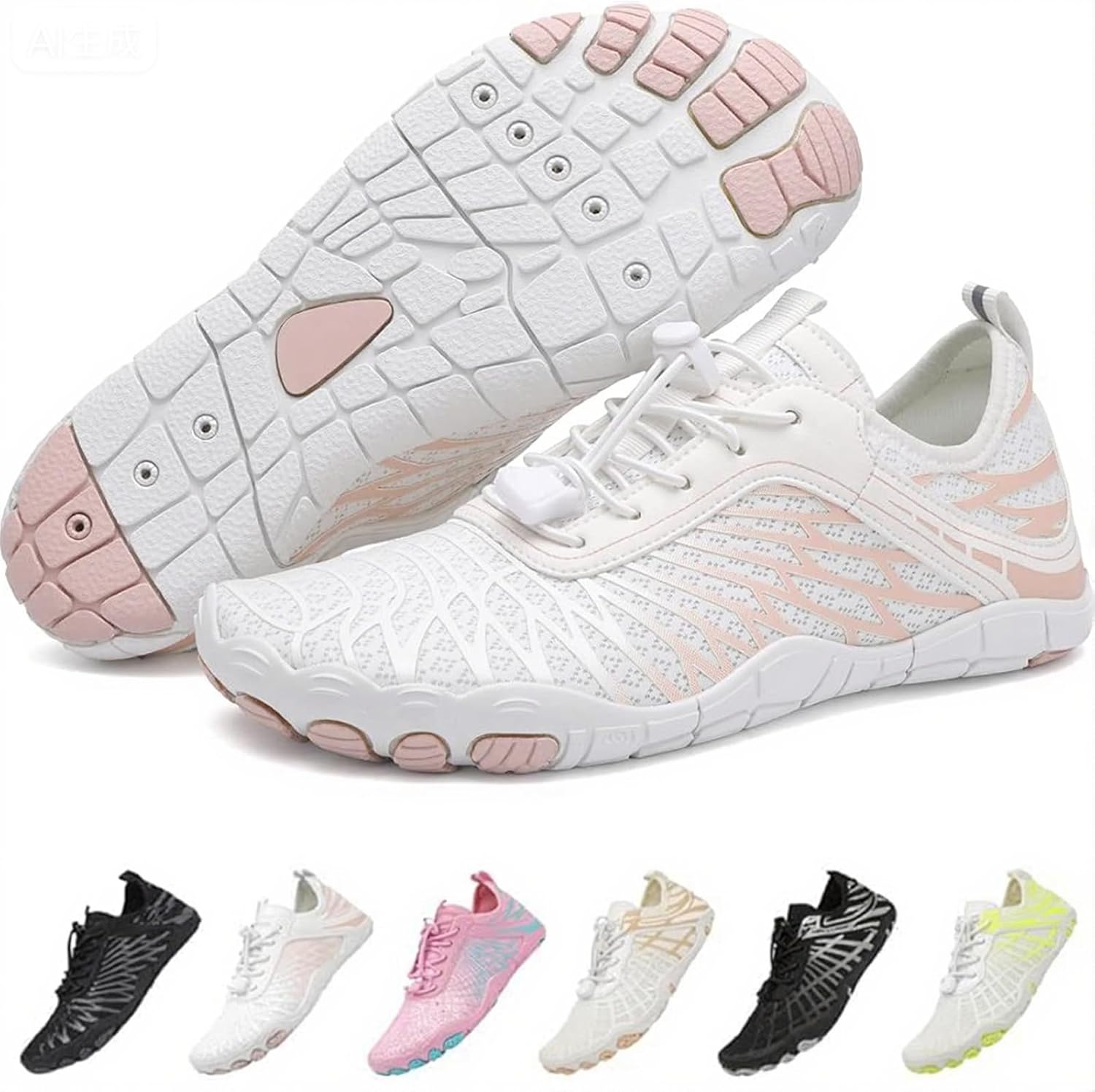 Barefoot Shoes for Women & Men, Grounded Walking Hiking Barefoot Shoes, Wide Toe Box Non-Slip Water Athletic Footwear, Comfortable Vitality Barefoot Footwear, Trail Running Sneakers Unisex