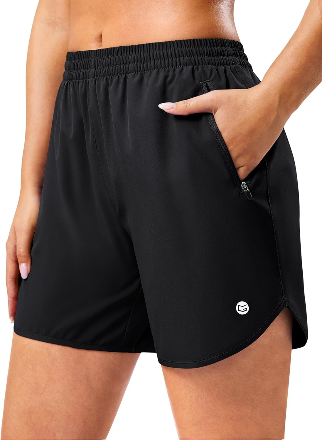 G Gradual 5″/7″ Athletic Running Shorts for Women 2 Zipper Pockets Lightweight Workout Gym Summer Dolphin Shorts with Liner