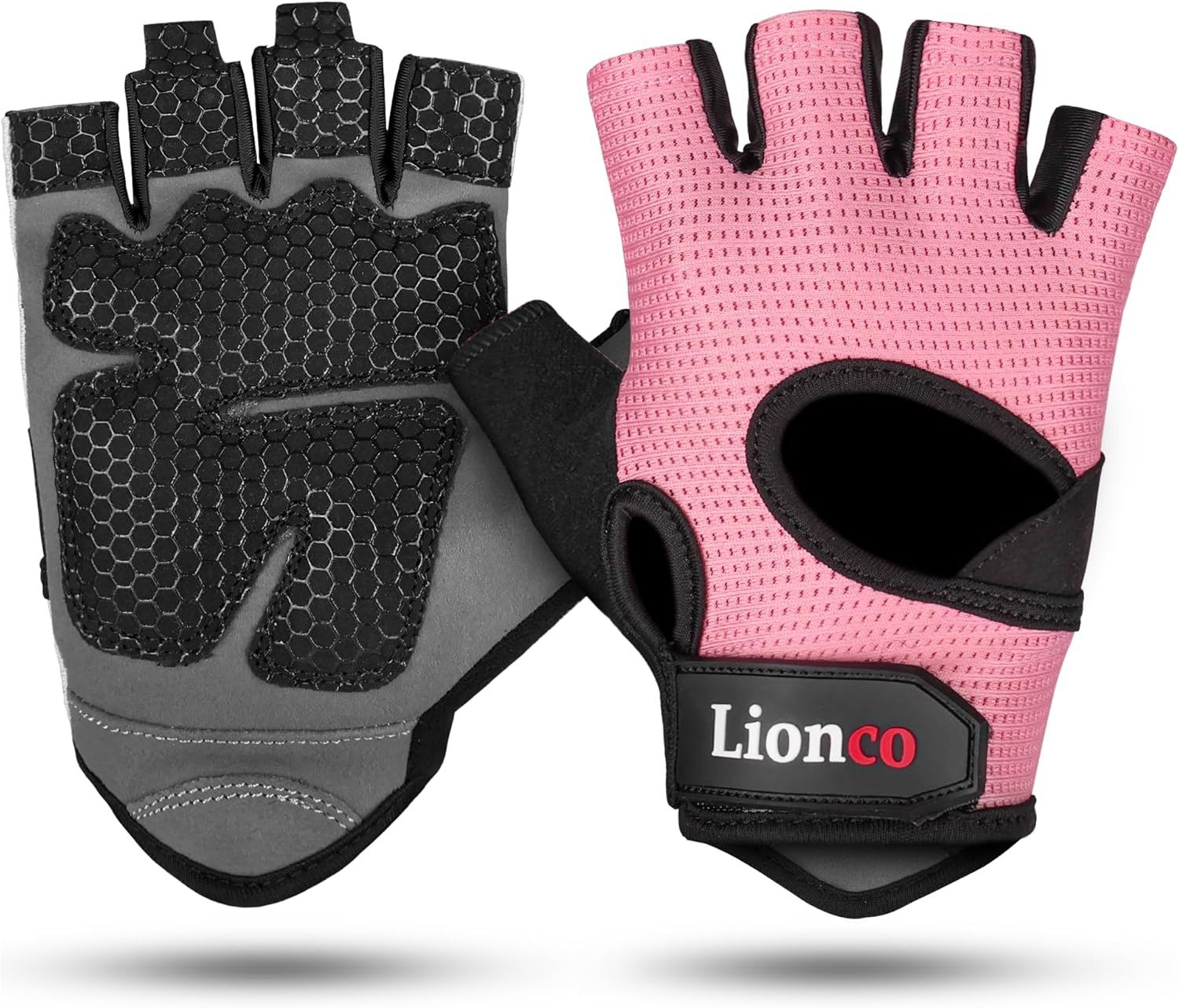 LIONCO Workout Gloves for Men Women,Weight Lifting Gloves with Breathable Gel Padded Excellent Grip for Gym Exercise,Cycling,Weightlifting,Fitness Training,Pull Ups and Climbing and Rowing