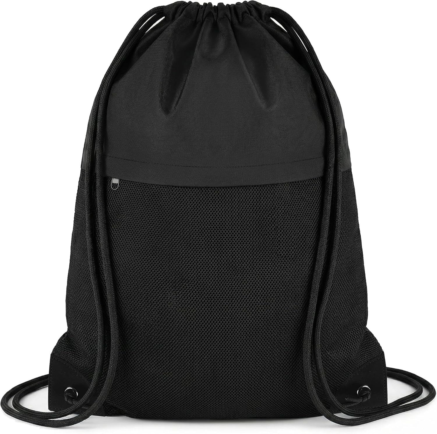 TILYMOL Drawstring Backpack Gym Bag – String Gym Bag for Men & Women, Lightweight Cinch Sports Sackpack for Beach, Travel, Yoga, Swimming, Black