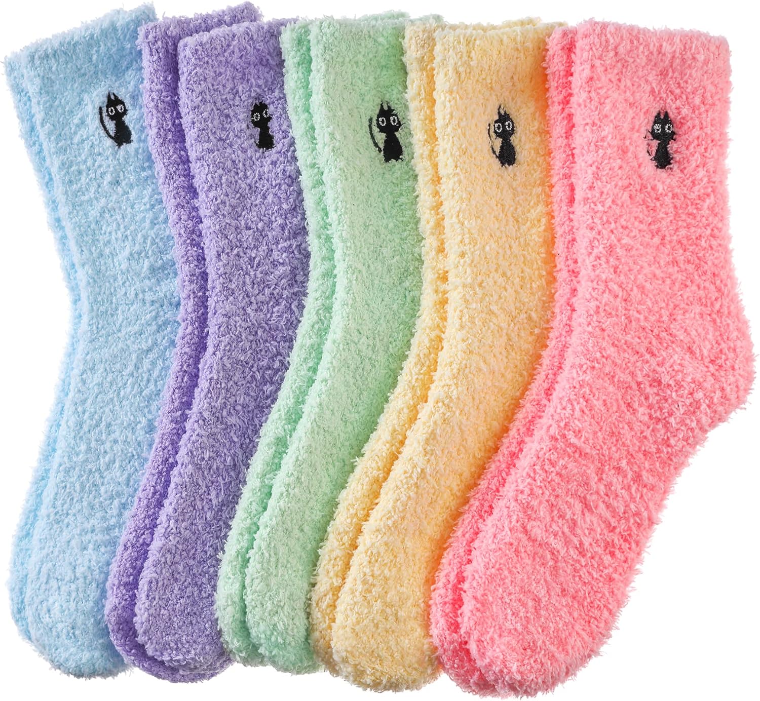 MQELONG Womens Super Soft Fuzzy Cozy Home Sleeping Socks Microfiber Winter Warm Slipper Socks