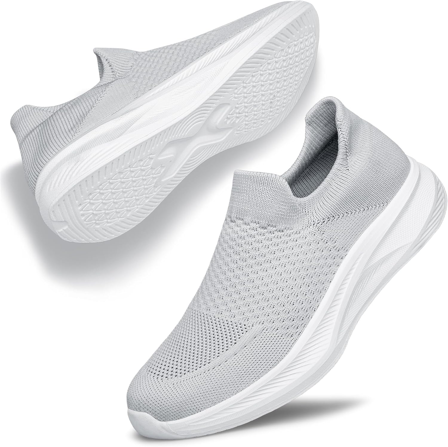 Womens Walking Shoes Slip on Tennis Shoes Non Slip Breathable Athletic Gym Workout Cross Training Sneakers