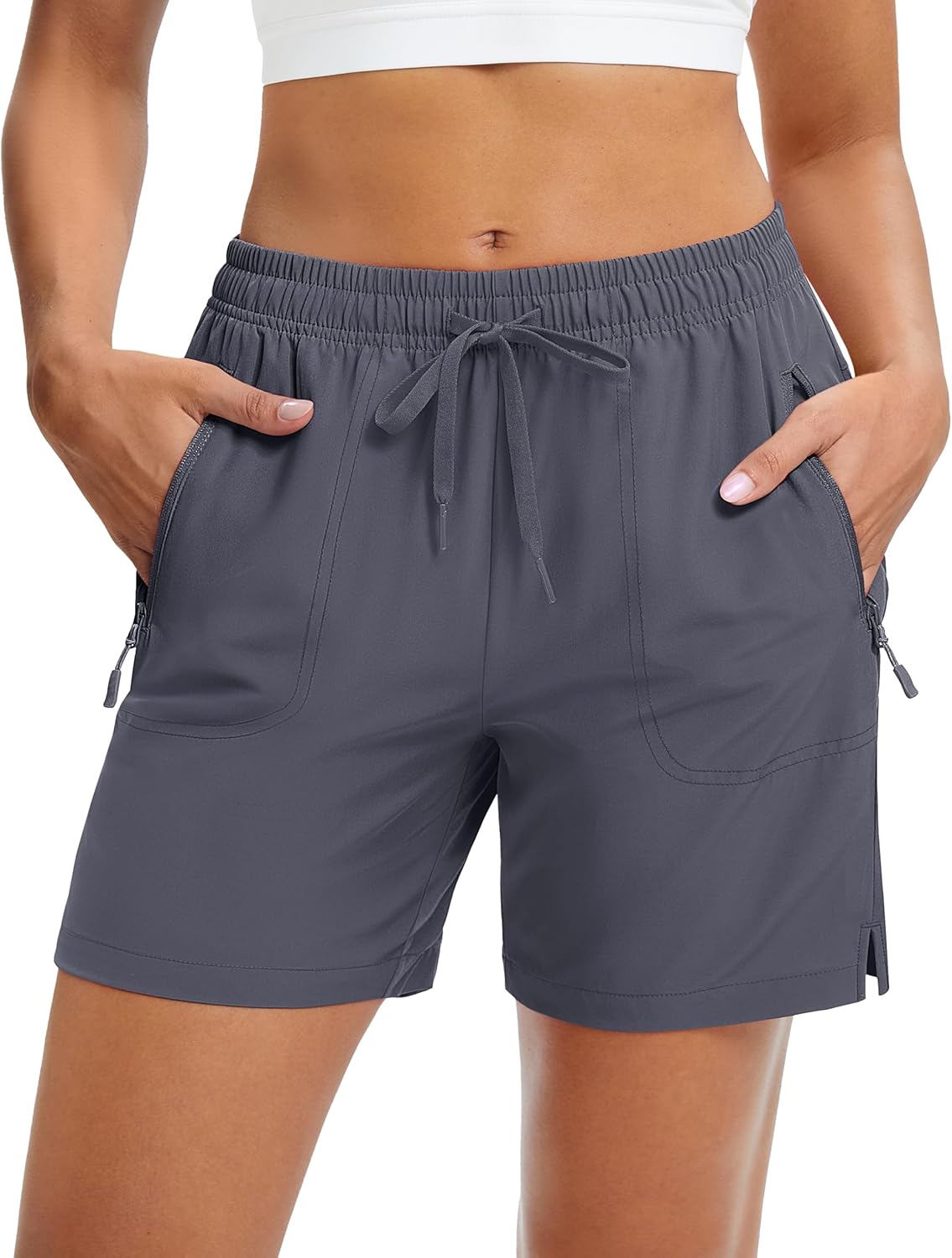 MAGCOMSEN Women’s 5″ Hiking Shorts UPF 50+ Quick Dry Lightweight Athletic Running Golf Summer Casual Shorts with Pockets