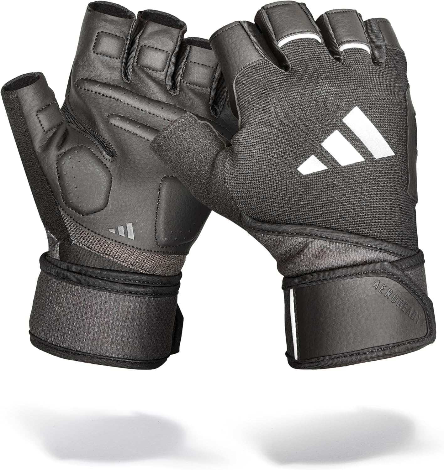 Adidas Wrist Wrap Training & Weightlifting Gloves, Fingerless Workout Gloves