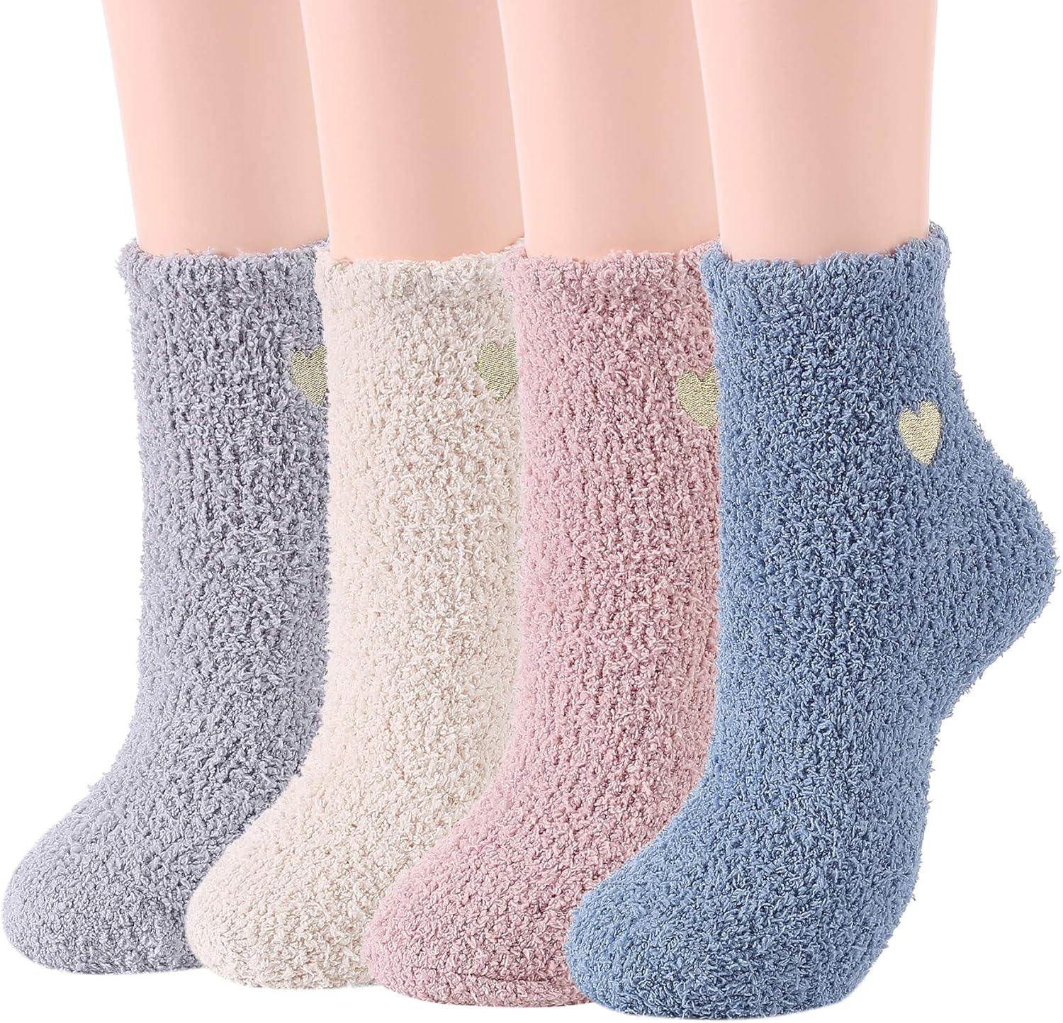 Zando Women’s Fuzzy Socks for Women Slipper Socks-Cozy Fluffy Non-Slip Warm,for Halloween, Home, Hospital, Yoga