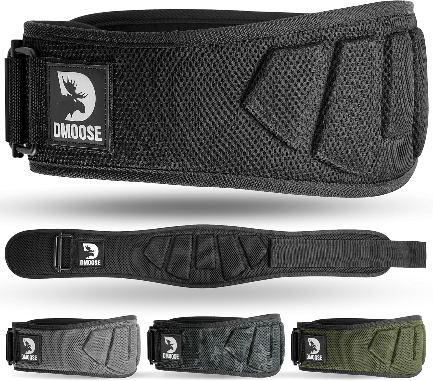 DMoose Fitness Weight Lifting Belt for Squats, Deadlift & Intense Workout – 6″ Adjustable Fit Auto Lock Weightlifting Belt for Men & Women – Neoprene Gym Belts for Stability & Lumbar Back Support