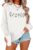Flower Graphic Sweatshirt for Women Floral Printed Vintage Long Sleeves Shirt Crewneck Hoodie Loose Pullovers Tops