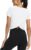Mippo Workout Tops for Women Cropped Split Back Athletic Gym Exercise Shirts Loose Fit