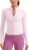 CRZ YOGA Butterluxe Waist Length Jackets for Women – Full Zip Athletic Track Tops with Thumb Holes Pockets