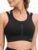 Yvette Front Closure High Support Sports Bras for Women Double Straps Plus Size Sports Bra with Sewn in Pads