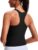 Smooth Workout Tops for Women Yoga Racerback Longline Padded Workout Tank Tops with Built in Bra