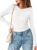 MEROKEETY Women’s Long Sleeve Ribbed Bodysuits Crew Neck Slim Body Suits 2026 Knit Sweater Tops