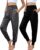 Locoowai 2 Pack Women’s Yoga Joggers, Cozy Sweatpants with Pockets Casual Loose Comfy High Waisted Lounge Pants